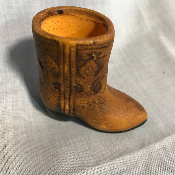 Cowboy Boot Toothpick Holder Decoration Western  2.5 X 2.5" Vintage Rustic - Picture 2 of 9